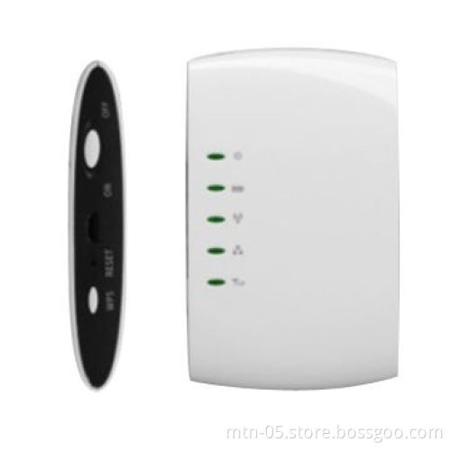 Portable Wireless Router with Mobile Power DLNA and NAS, Built-in Li-ion Battery, 2,000mAh Capacity